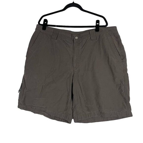 Columbia Brown Cotton Flat Front Cargo Short - Men’s 42 - Picture 1 of 8